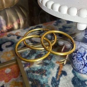 2 BudHa Girl All Weather Gold Bangles Serenity Prayer Bracelets